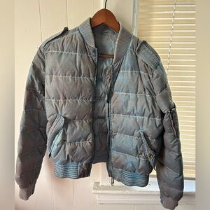 Cute blush ish purple ash wash puffer coat